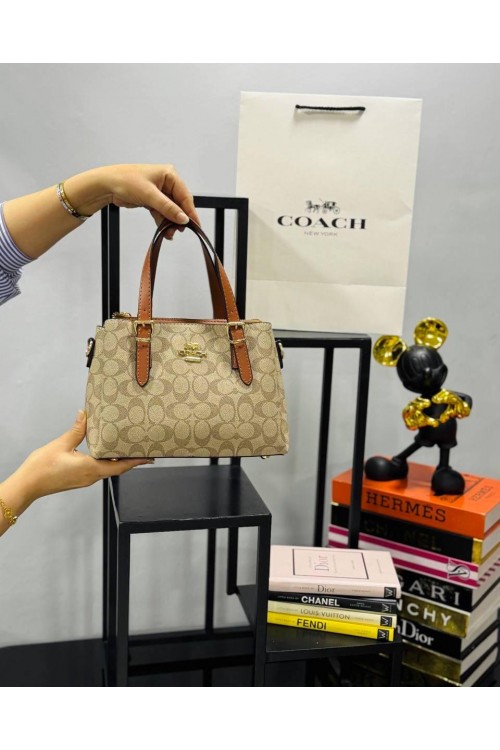 COACH EL VE OMUZ ÇANTASI - TABA