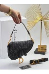 CHRISTIAN DIOR SADDLE OMUZ VE EL ÇANTASI - SİYAH